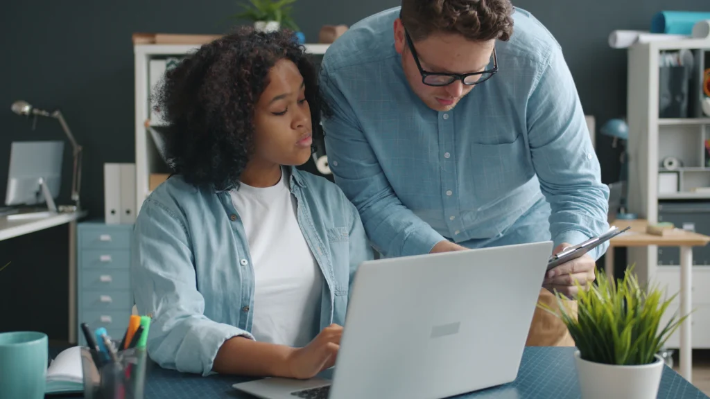 Senior technology partner working with a family business team